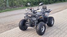 Dětská čtyřtaktní čtyřkolka ATV Hunter II 125ccm Deluxe 3 rych. poloautomat 8 kola, carbon
