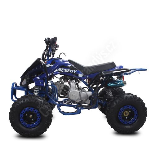 Dětská čtyřtaktní čtyřkolka ATV Speedy 125ccm, 1 rych. poloautomat, 7 kola, modrá (1)