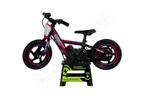 Dětská elektrická motorka PUSH MINI 12 Samolepy  Růžovo/Modrá, Zeleno/Modrá, Modro/Zelená (4)