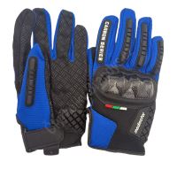 Dospělé rukavice Madmotor Carbon XXL- modré