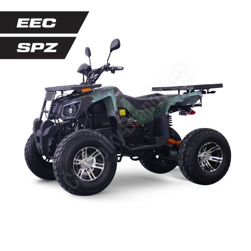 Elektrická čtyřkolka ATV MiniRocket GreenLander 3000W 72V, na SPZ, zelený maskáč