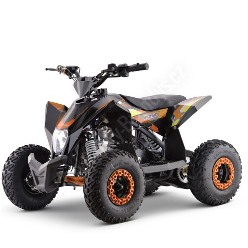 Dětská čtyřtaktní čtyřkolka ATV FactoryTeam 90ccm 4T, hydraulická brzda, oranžová