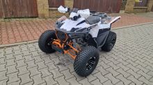Dětská čtyřtaktní čtyřkoka FUN 125ccm 3 rych. poloautomat 8 kola bílo oranžová (3)