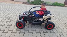 Dětská elektrická buggy Can-am Maverick X RS TURBO RR LCD+4x200w 2x24V EVA- černá (1)