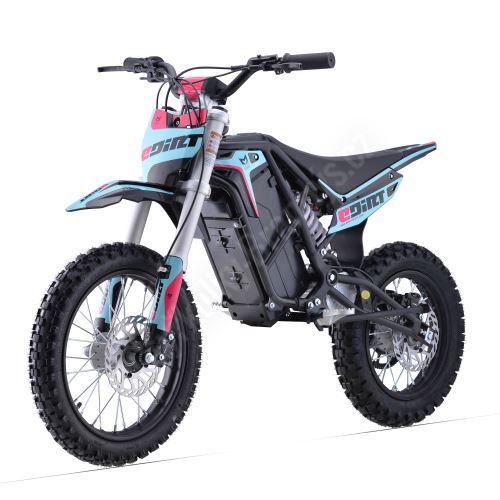 Dětská elektrická motorka MRM eDIRT 2000W 60V kola 14/12 Baterie Lithium sedlo 66cm,růžová (1)
