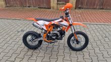 Pitbike Zuumav S3 125ccm 14/12 řazení bez spojky poloautoma, el startér, sedlo 73 oranžová (1)