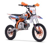 Pitbike MiniRocket DT125 17/14 světlo, el startér, automat, sedlo 86cm, oranžový (3)