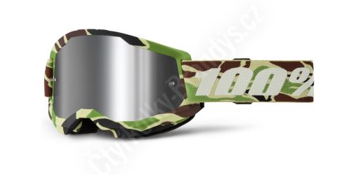STRATA 2 NEW, brýle 100% War Camo, čiré plexi