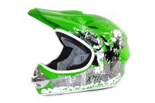 Dětská cross helma Xtreme- Zelená XXL