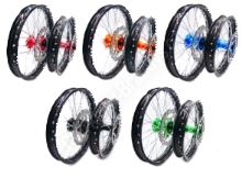Kompletní sada kol 14"/17" s CNC nábojem pitbike YCF Červená