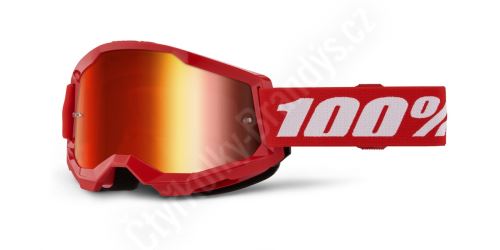 STRATA 2 NEW, brýle 100% červené, červené plexi