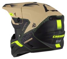 Dětská cross helma Cup 2 Napa Junior, CASSIDA, (písková/zelená/žlutá fluo) XL (53 cm) (2)