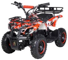 Dětská elektro MiniRocket čtyřkolka ATV Eco Torino 1000W 36V graffiti červená