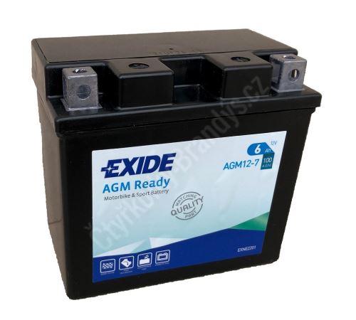 Motobaterie EXIDE BIKE AGM Ready, AGM12-7 (YTZ7S-BS)12V, 6Ah, 100A