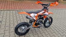 Pitbike Zuumav S3 125ccm 14/12 řazení bez spojky poloautoma, el startér, sedlo 73 oranžová (3)