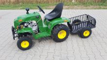 Zahradní traktor s přívěsem 125 ccm - zelený