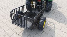 Dětský čtyřtaktní zahradní traktor s přívěsem 110ccm zelený (9)
