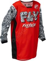 Dětský dres FLY RACING KINETIC MUTANT (červená/bílá/černá)