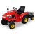Dětský čtyřtaktní zahradní traktor s přívěsem 110ccm červený