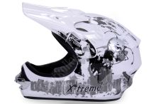 Dětská cross helma Xtreme- Bílá S (2)
