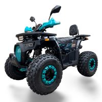 Dětská čtyřtaktní čtyřkolka ATV Hunter II 125ccm, 3 rych. poloautomat 8 kola, modrá